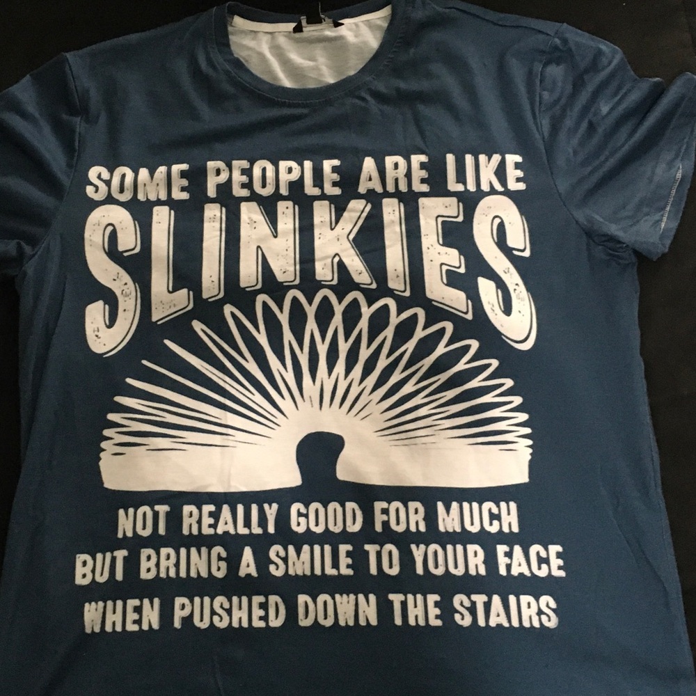 Blue Graphic T-Shirt with Slinky Design